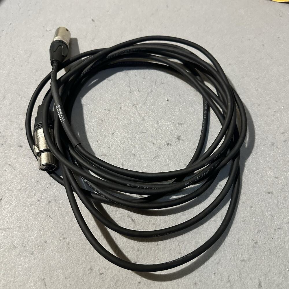 LASE 15 Ft Microphone Cable W/ NEUTRIK NC3MXX 3-Pin XLR Male to NC3FXXX Female